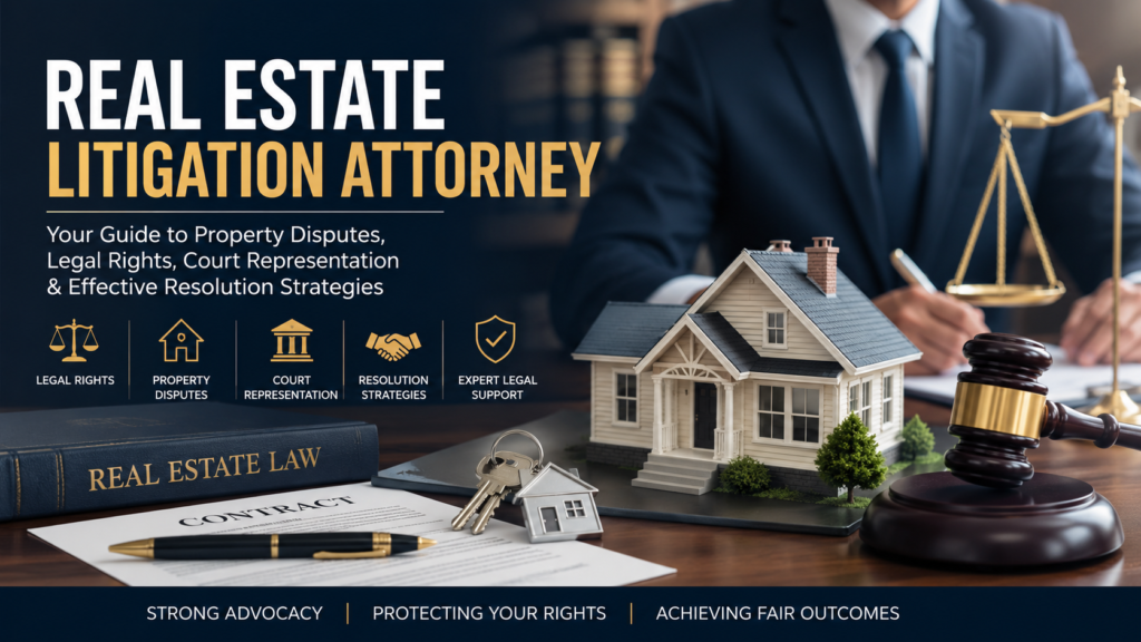 Real Estate Litigation Attorney: Comprehensive Guide to Property Disputes, Legal Rights, Court Representation, Resolution Strategies, and Expert Legal Support in Real Estate Conflicts
