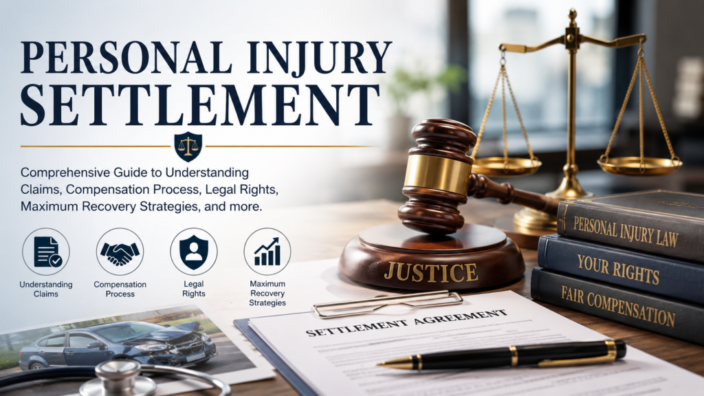 Personal Injury Settlement: Comprehensive Guide to Understanding Claims, Compensation Process, Legal Rights, Maximum Recovery Strategies, and more.