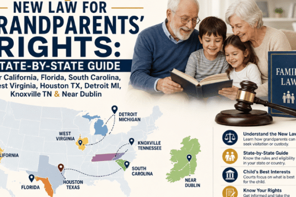 New Law for Grandparents’ Rights: State-by-State Guide for California, Florida, South Carolina, West Virginia, Houston, TX; Detroit, MI; Knoxville, TN & Near Dublin