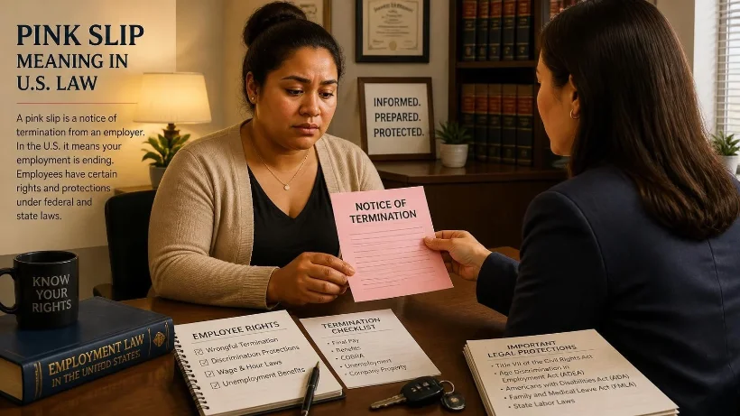 Pink Slip Meaning in U.S. Law: Job Termination, Car Titles, and What Comes Next